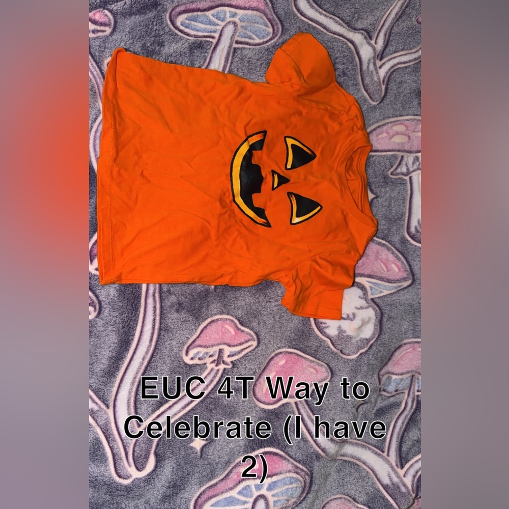 Kids Halloween Pumpkin Tee - Orange